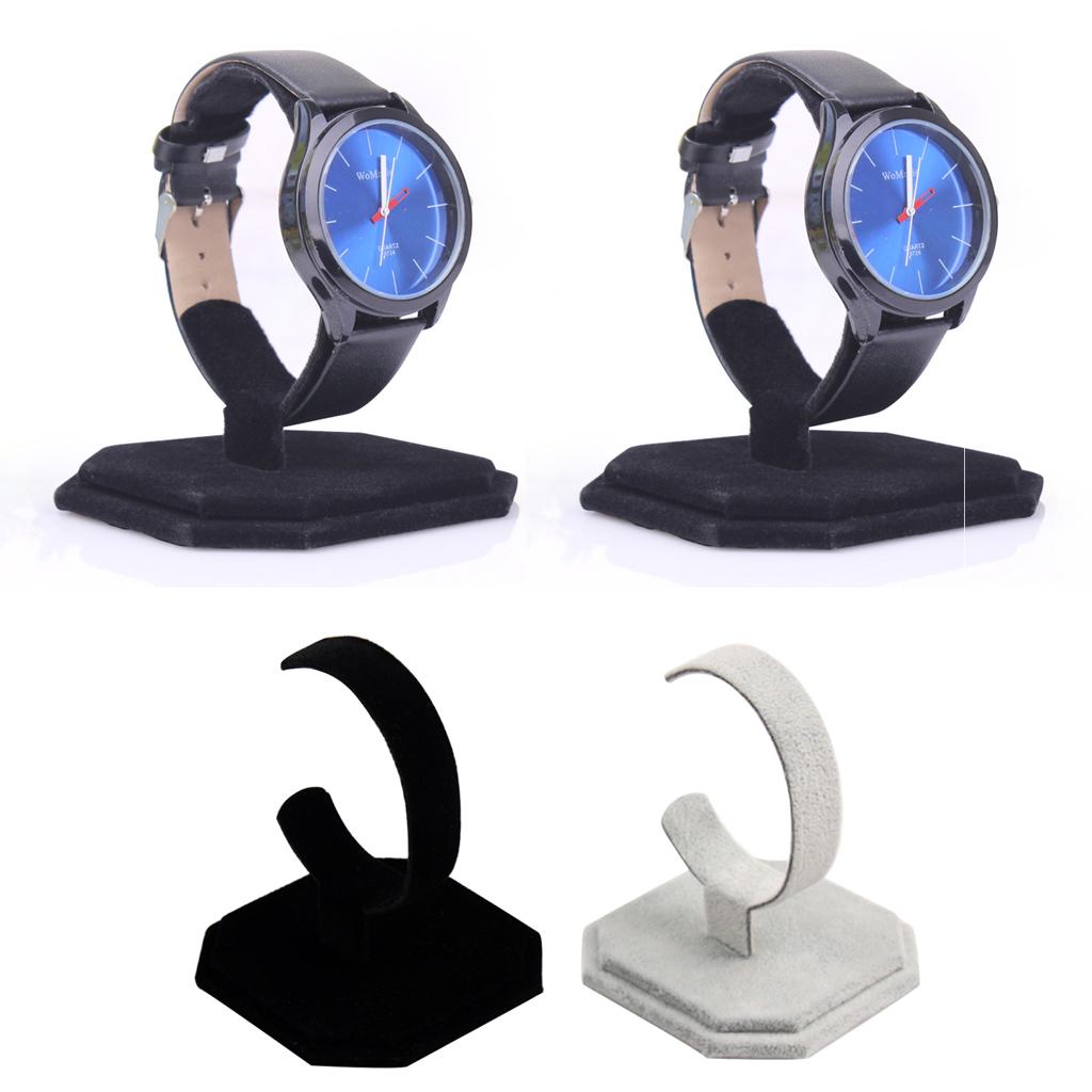 4pcs Velvet C Type Jewelry Bracelet Bangle Watch Display Rack Stand Holder