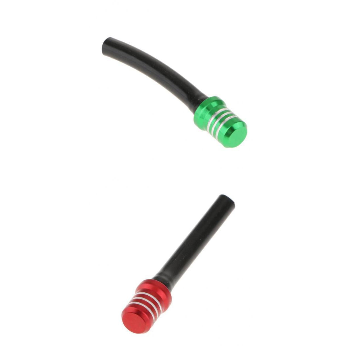 CNC Motorcycle Gas Fuel Tank Cap Valve Vent Breather Tube Hose Red/Green