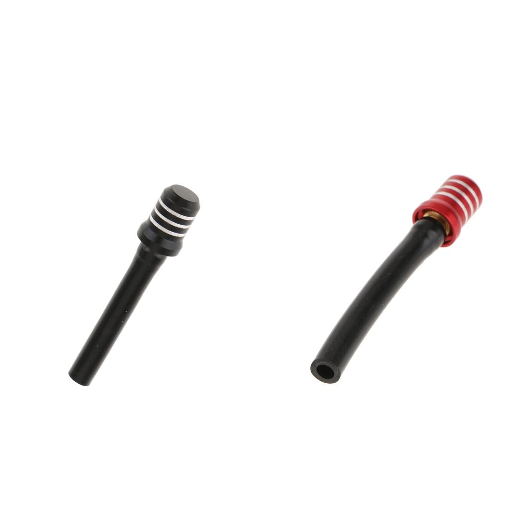 CNC Motorcycle Gas Fuel Tank Cap Valve Vent Breather Tube Hose Red/Black
