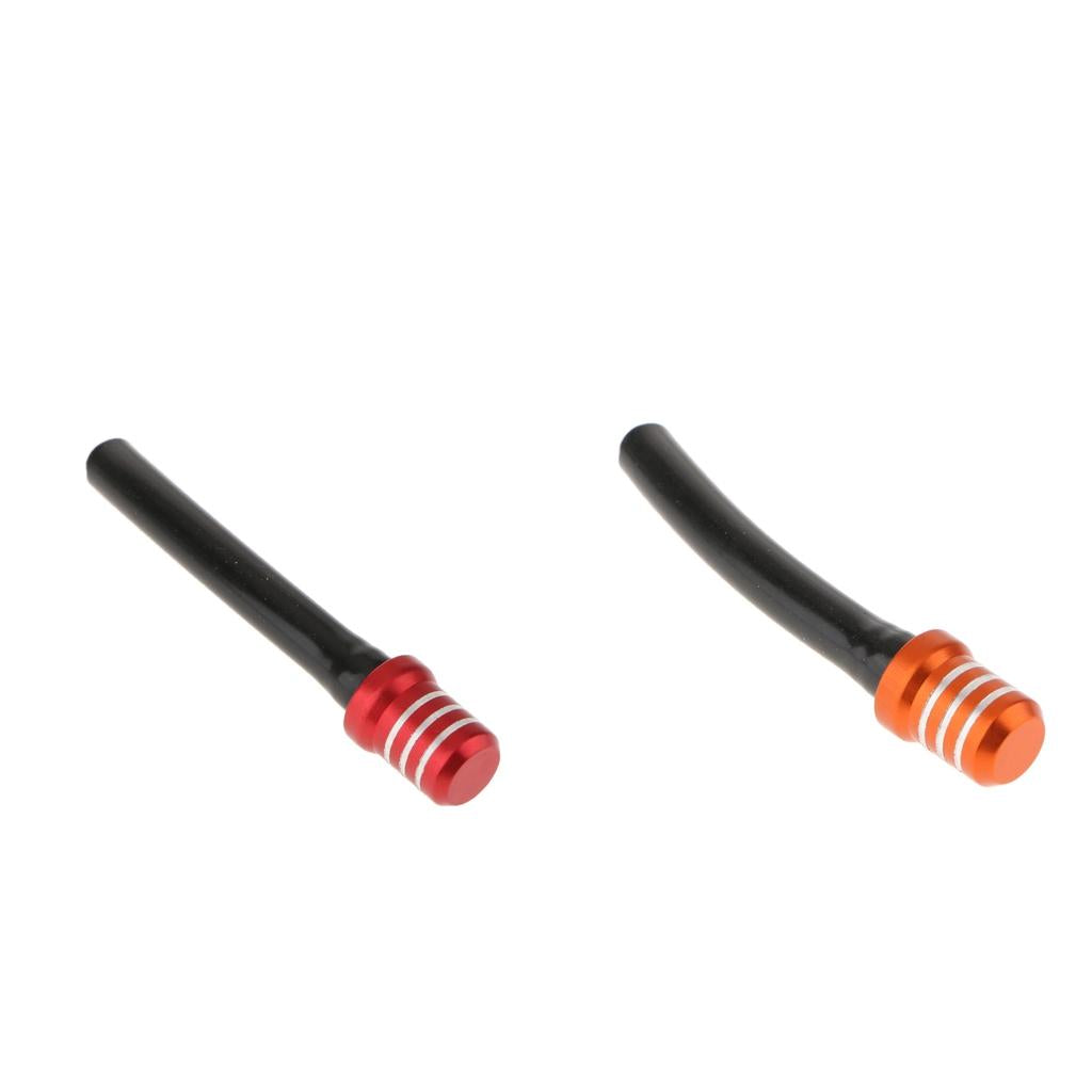 CNC Motorcycle Gas Fuel Tank Cap Valve Vent Breather Tube Hose Red/Orange