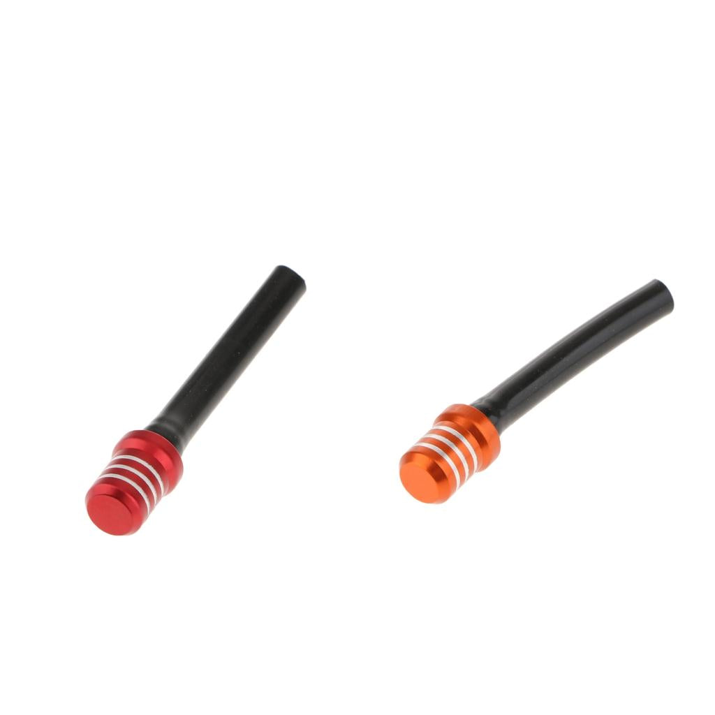 CNC Motorcycle Gas Fuel Tank Cap Valve Vent Breather Tube Hose Red/Orange