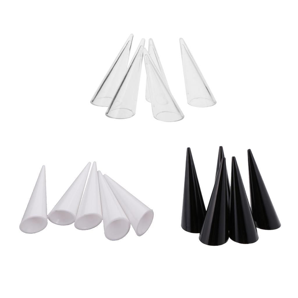15 Pieces Plastic Finger Cone Ring Stand Jewellery Display Holder Showcase