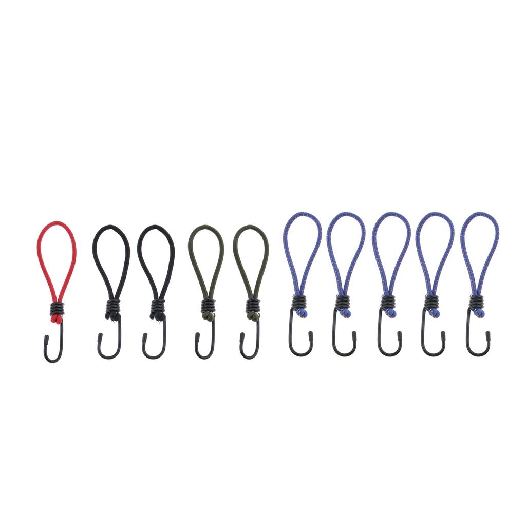 10 Pcs Bungee Hook Tie - Tarpaulin Elastic Stretch Cord Straps with Hook