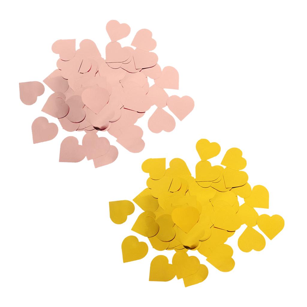 50g Metallic Heart Confetti Sprinkles Wedding Party Decoration 2.5cm