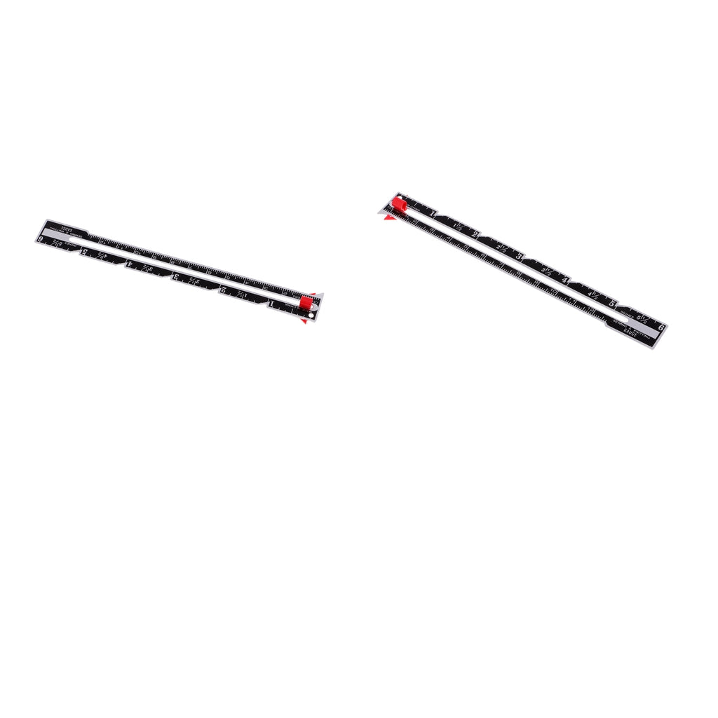 2x Metal Sewing and Knitting Gauge Garment Pattern Dress Making Ruler