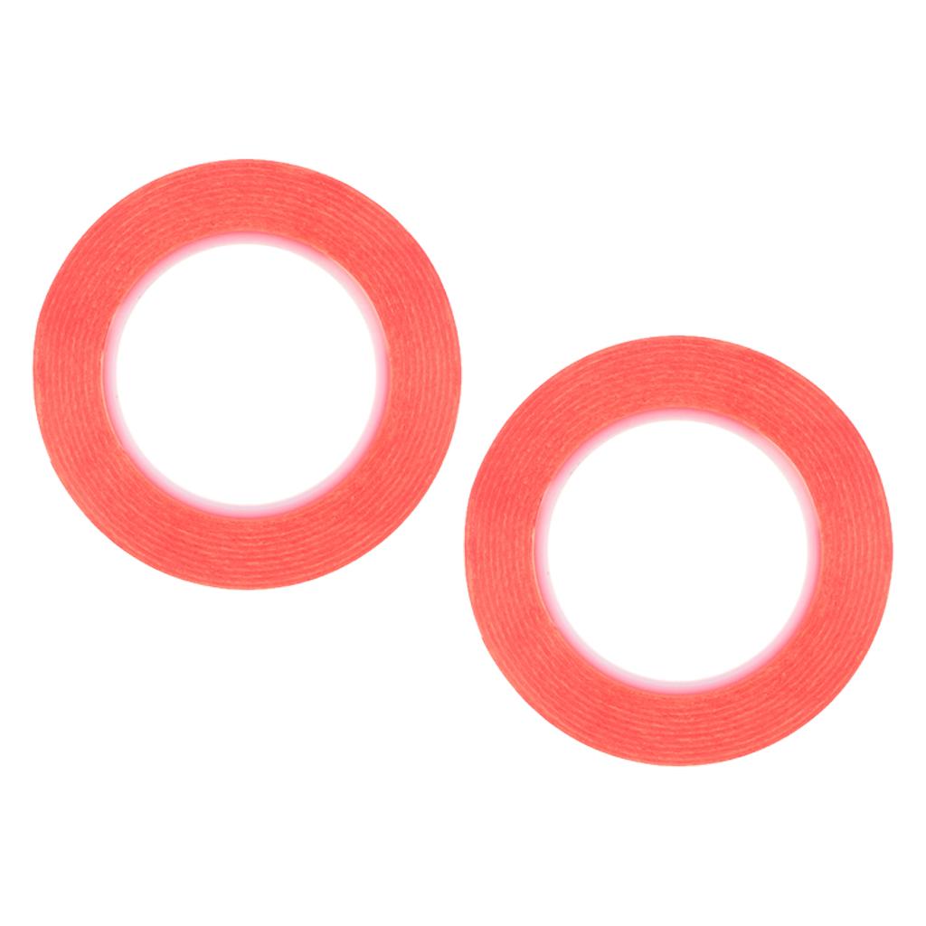 2x Red Double Sided Adhesive Tape Mobile Phone Computer Screen Repair 5mm