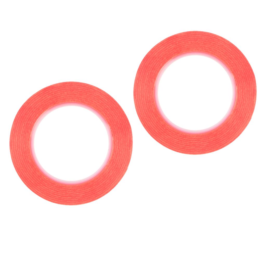 2x Red Double Sided Adhesive Tape Mobile Phone Computer Screen Repair 5mm