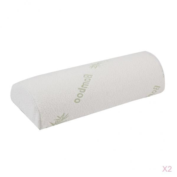 2xSlow Rebound Cotton Half-Moon Bolster Memory Foam Leg Pillow