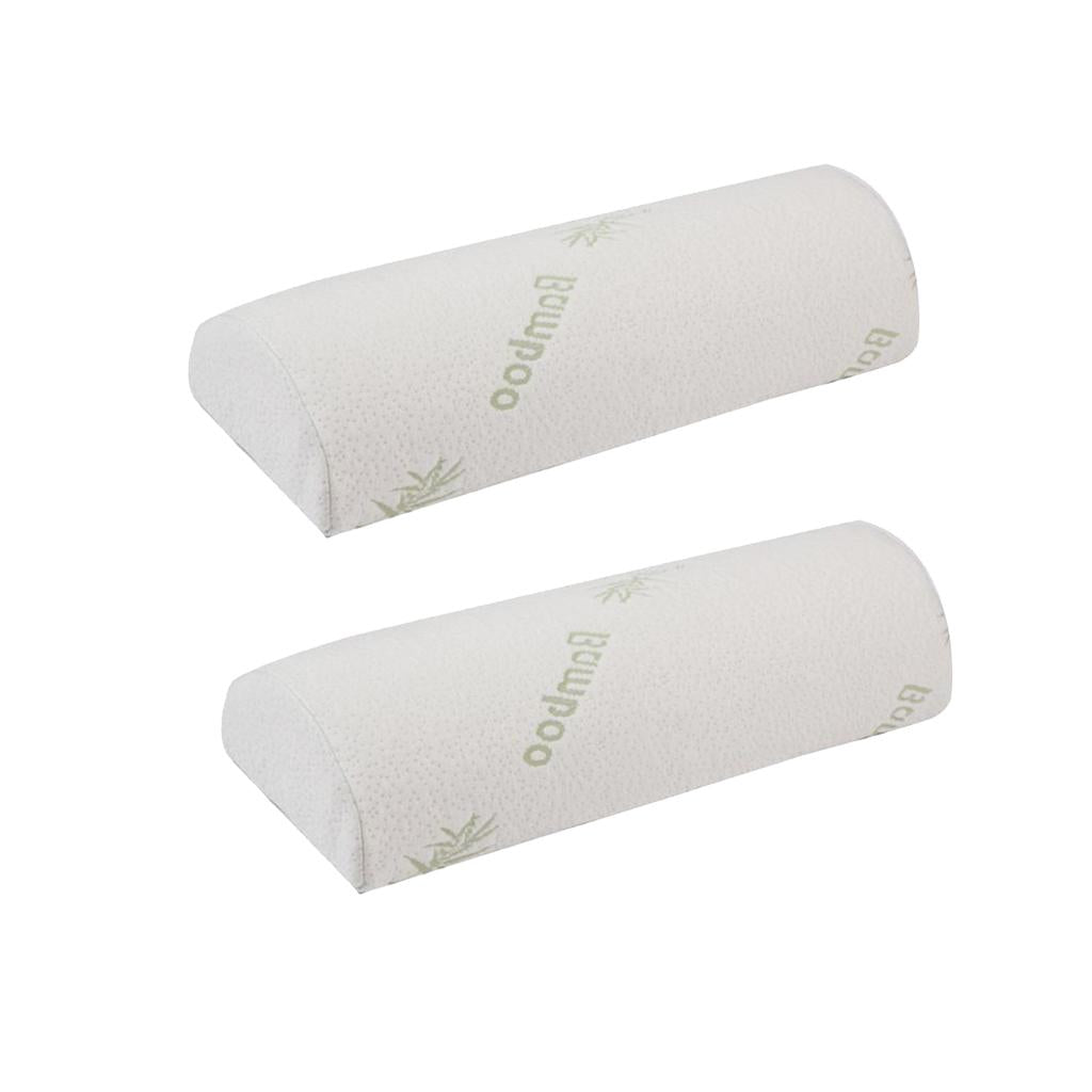 2xSlow Rebound Cotton Half-Moon Bolster Memory Foam Leg Pillow