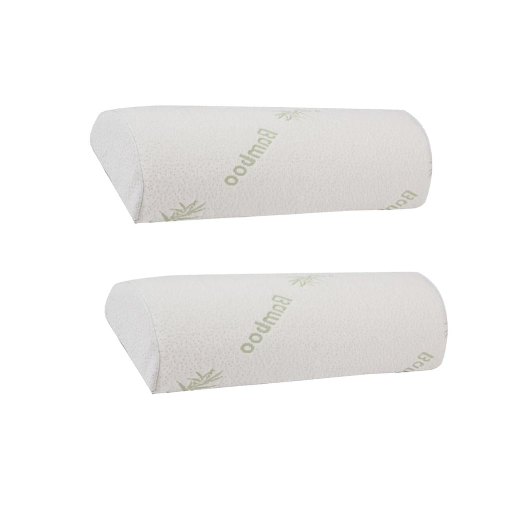 2xSlow Rebound Cotton Half-Moon Bolster Memory Foam Leg Pillow