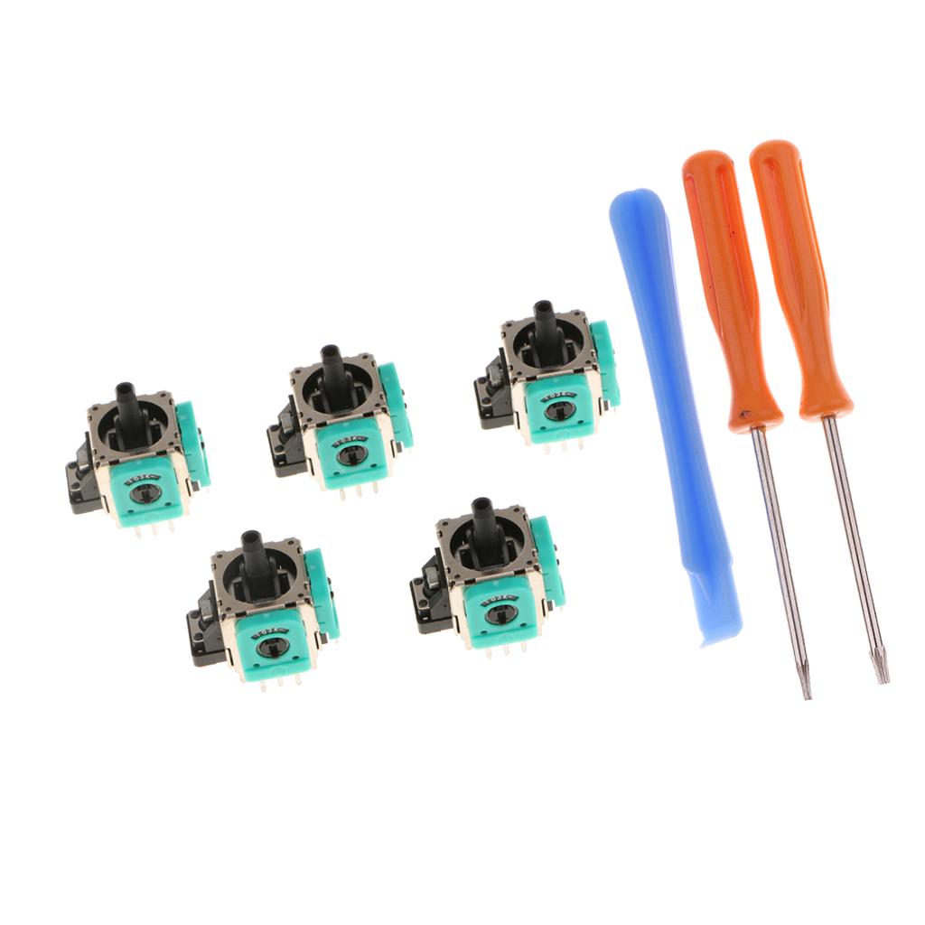 5 x Analog Stick 3D Rocker Joystick Axis + T8H T6 Screwdrivers for One