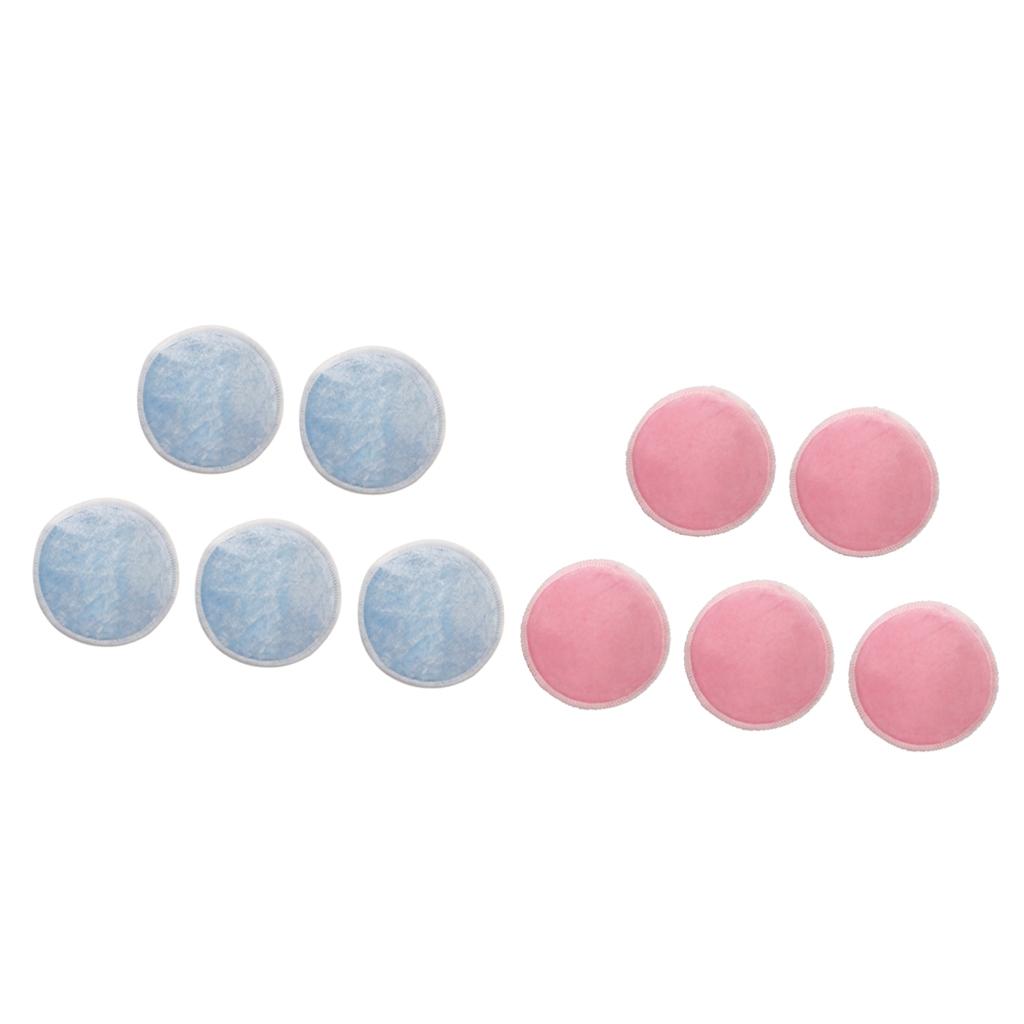 10 Pieces 8cm Reusable Round Bamboo Cotton Facial Makeup Remover Pads