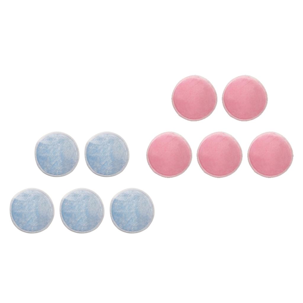 10 Pieces 8cm Reusable Round Bamboo Cotton Facial Makeup Remover Pads