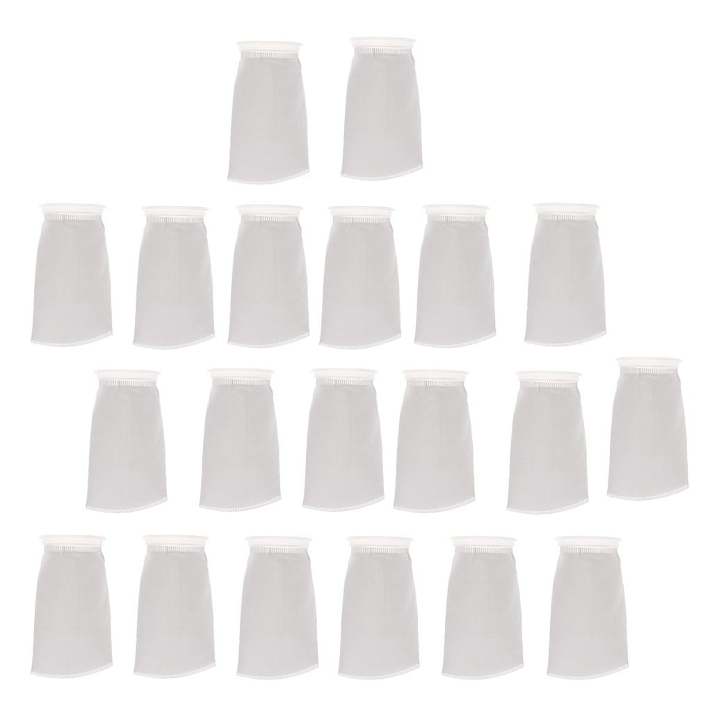 20 Pcs Aquarium Tank Filter Bag Aquarium Felt Filter Sock Bag 150um