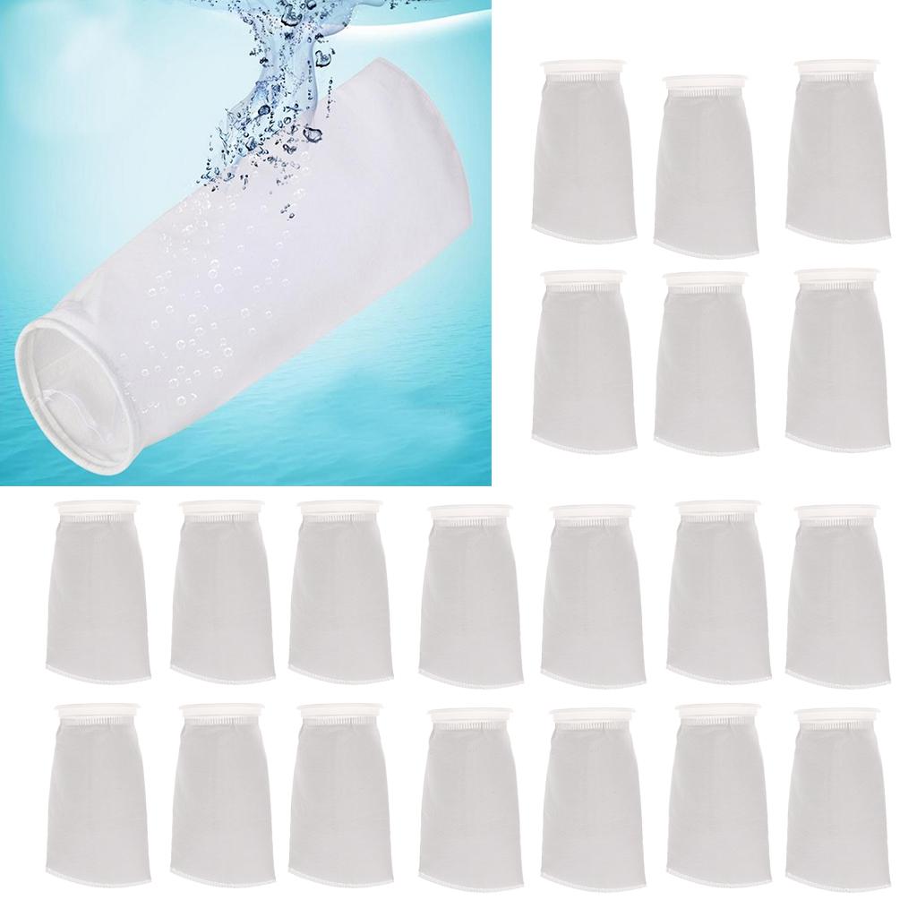 20 Pcs Aquarium Tank Filter Bag Aquarium Felt Filter Sock Bag 150um