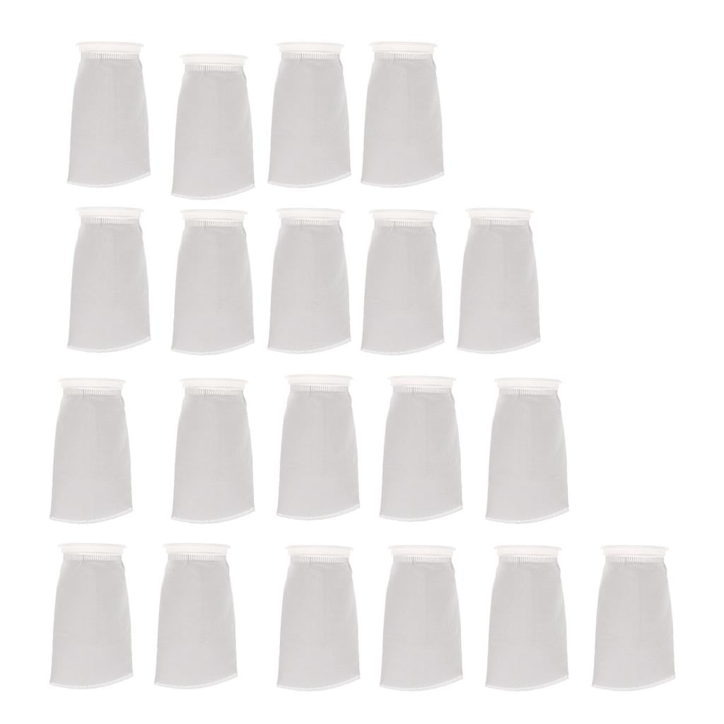 20 Pcs Aquarium Tank Filter Bag Aquarium Felt Filter Sock Bag 150um