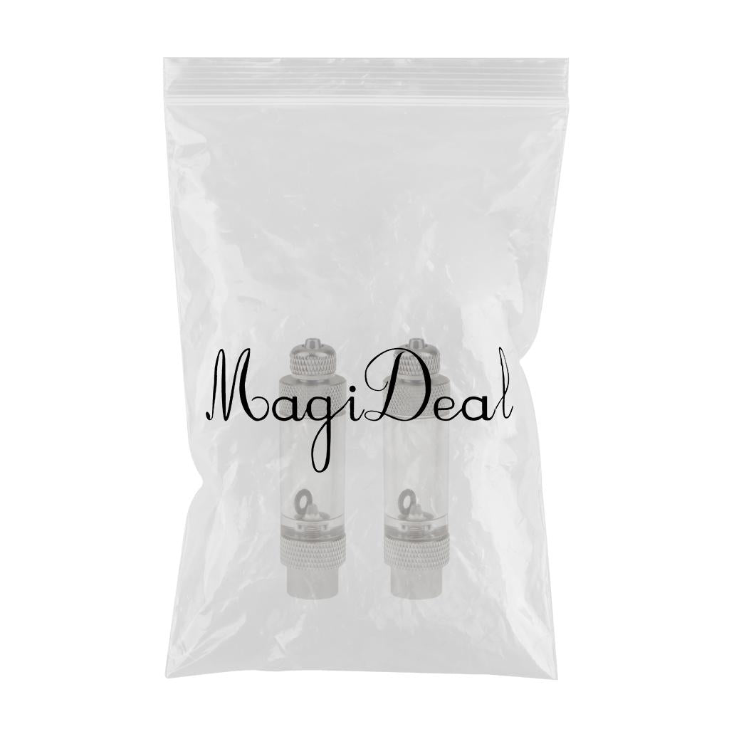 2 Pcs Aluminium Aquarium Inline CO2 Bubble Counter with check valve
