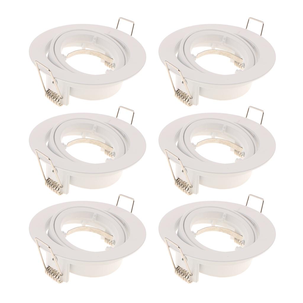 6Pcs MR16/GU10 Light Bracket Holder for Spotlight Daylight Ceiling Downlight