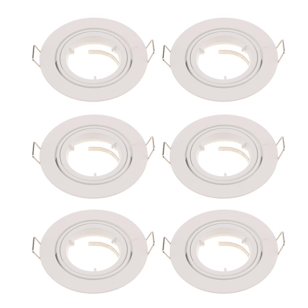 6Pcs MR16/GU10 Light Bracket Holder for Spotlight Daylight Ceiling Downlight
