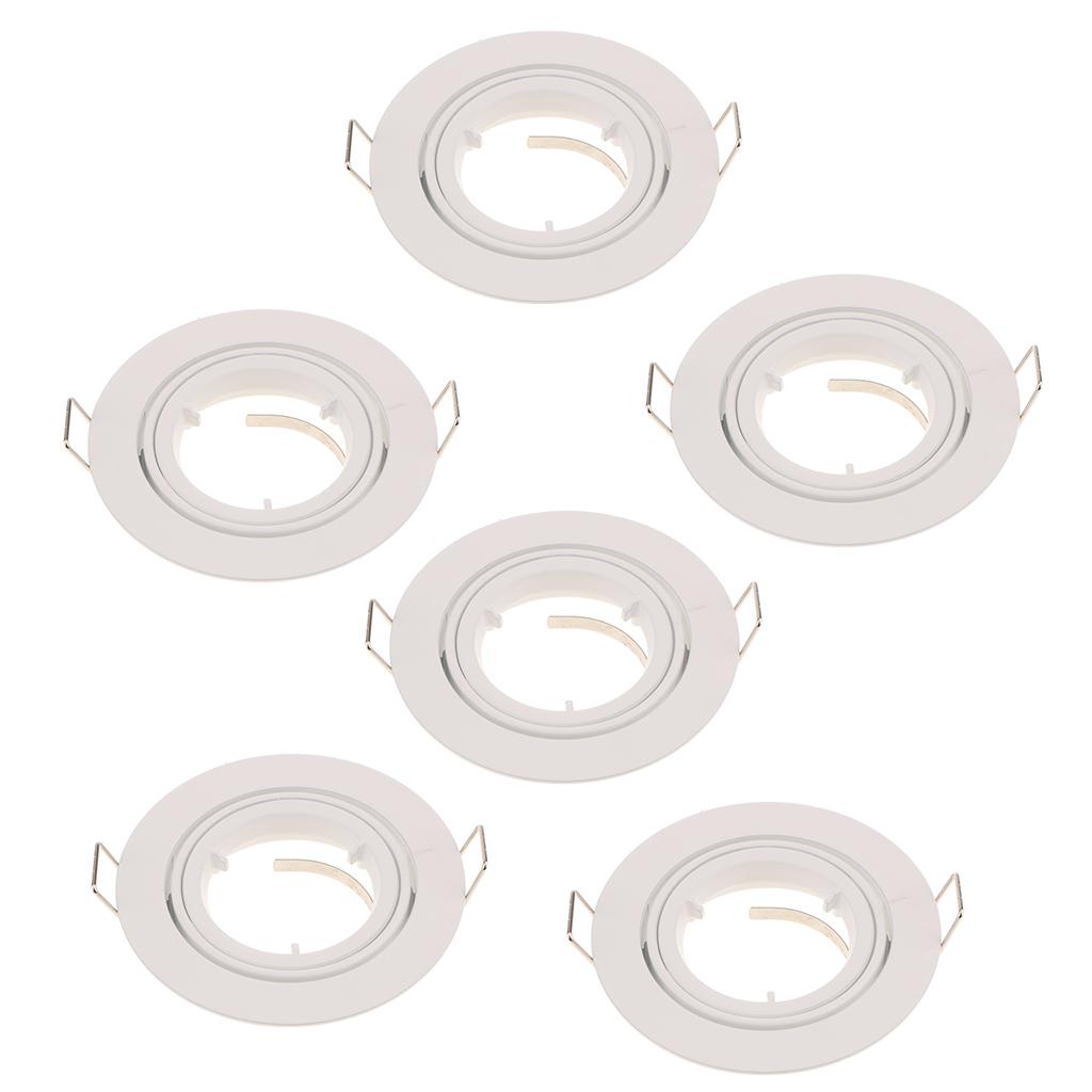 6Pcs MR16/GU10 Light Bracket Holder for Spotlight Daylight Ceiling Downlight