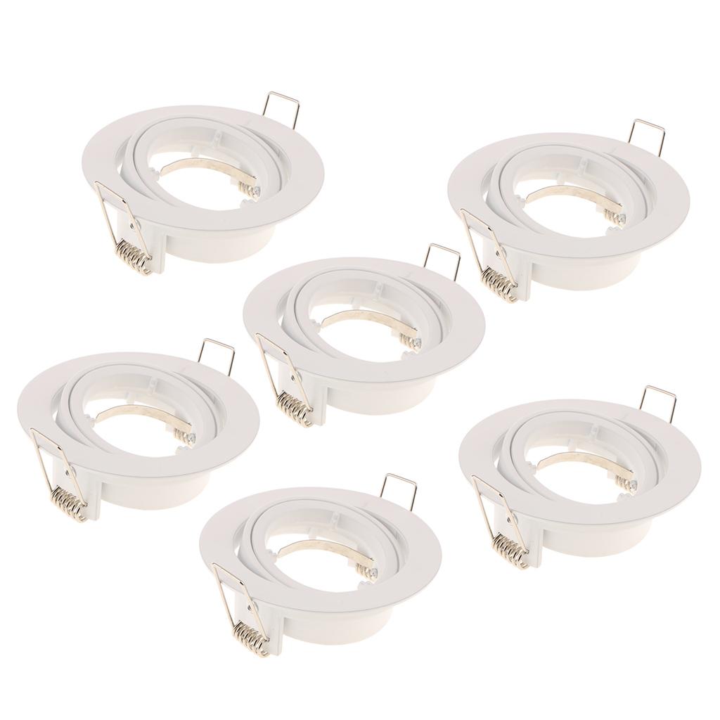 6Pcs MR16/GU10 Light Bracket Holder for Spotlight Daylight Ceiling Downlight