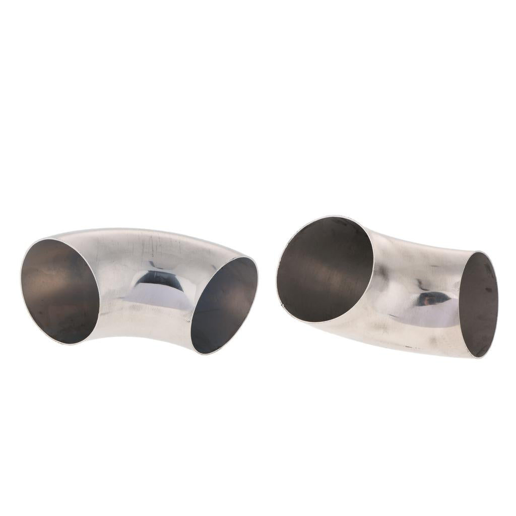 Car/Auto 201 Stainless Steel 90Degree Bend 76mm Elbow Exhaust Pipe 2/3 inch
