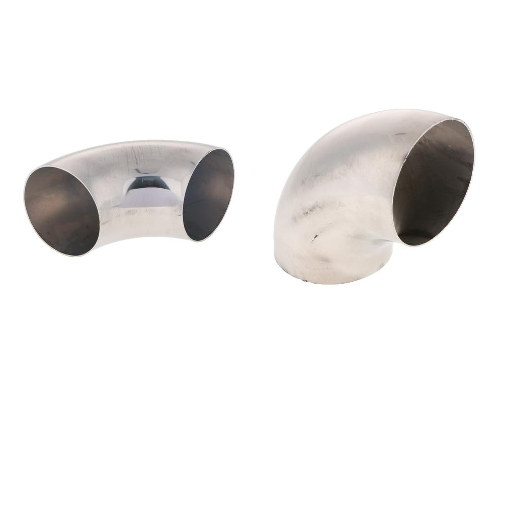 Car/Auto 201 Stainless Steel 90Degree Bend 76mm Elbow Exhaust Pipe 2/3 inch