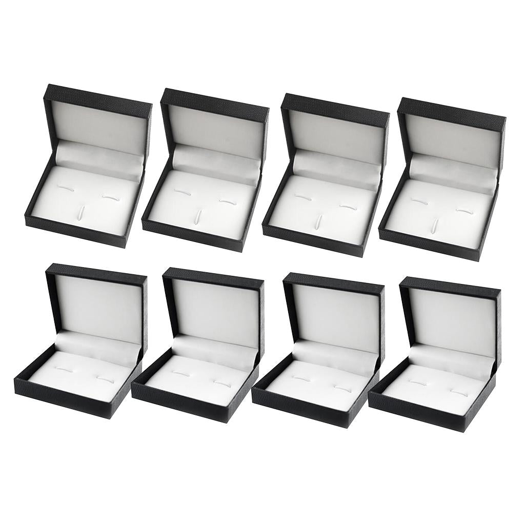 8 Pieces Wholesale Retailer Cufflink Storage Box Mens Wedding Cufflinks Box