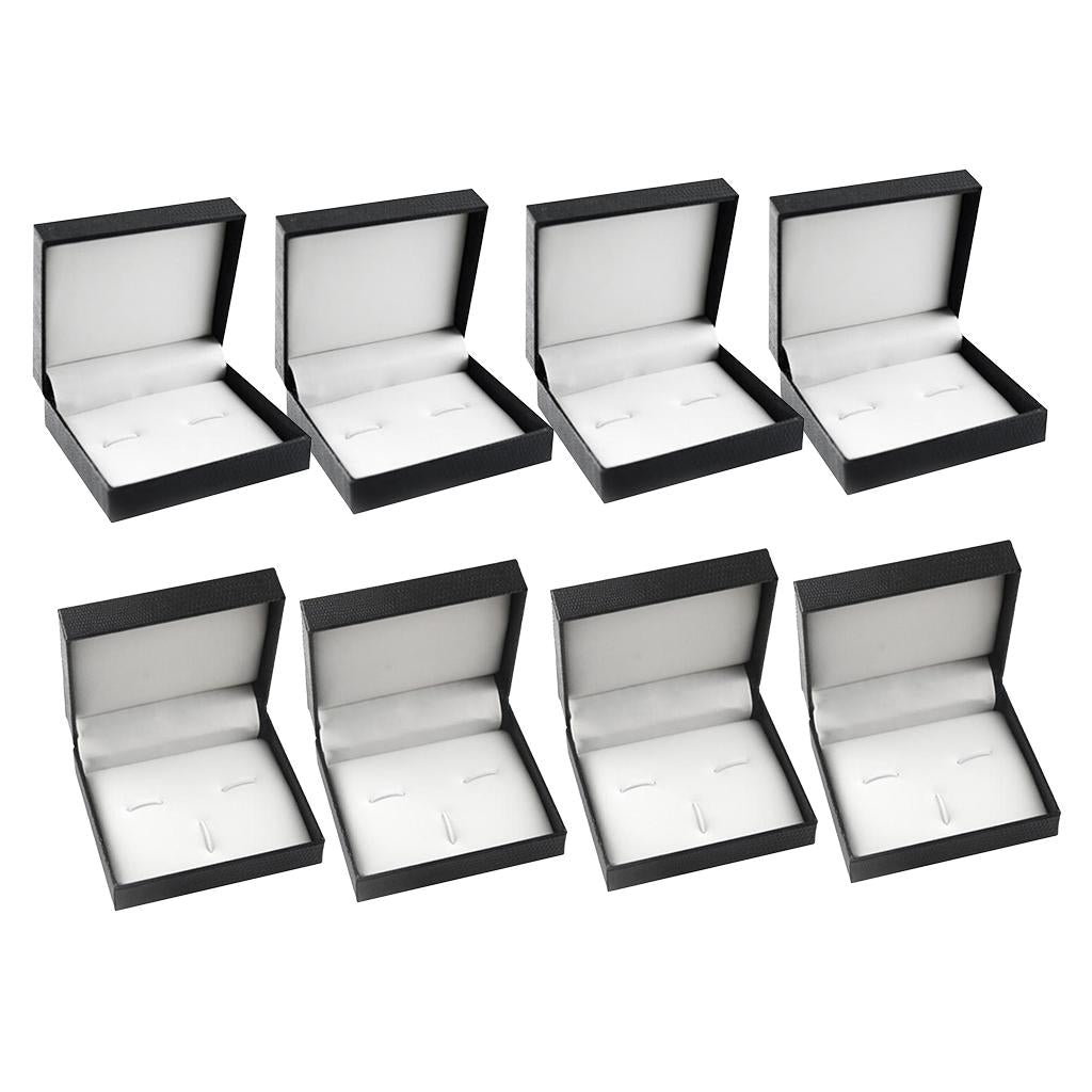 8 Pieces Wholesale Retailer Cufflink Storage Box Mens Wedding Cufflinks Box