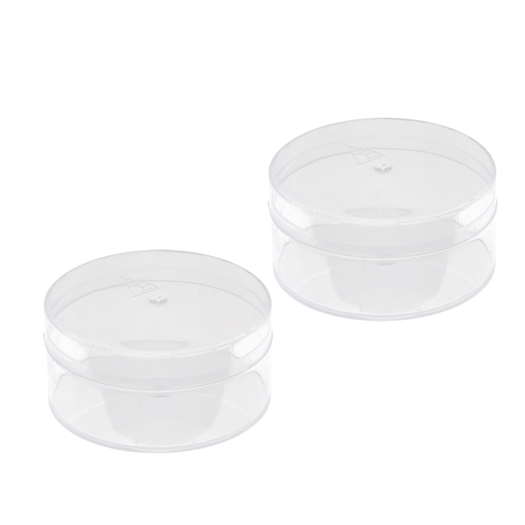 2pcs Transparent Plastic Benzine Cup Oil Container Watch Repair Accessories