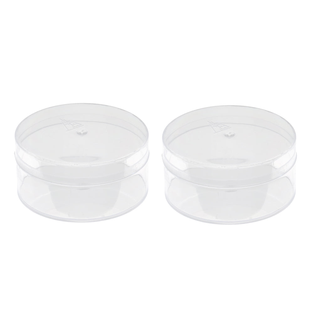 2pcs Transparent Plastic Benzine Cup Oil Container Watch Repair Accessories