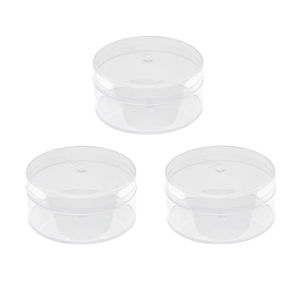 3pcs Watch Repair Tool Accessories Plastic Box Wash Oil Box For Watchmaker