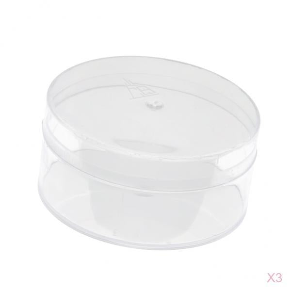 3pcs Watch Repair Tool Accessories Plastic Box Wash Oil Box For Watchmaker