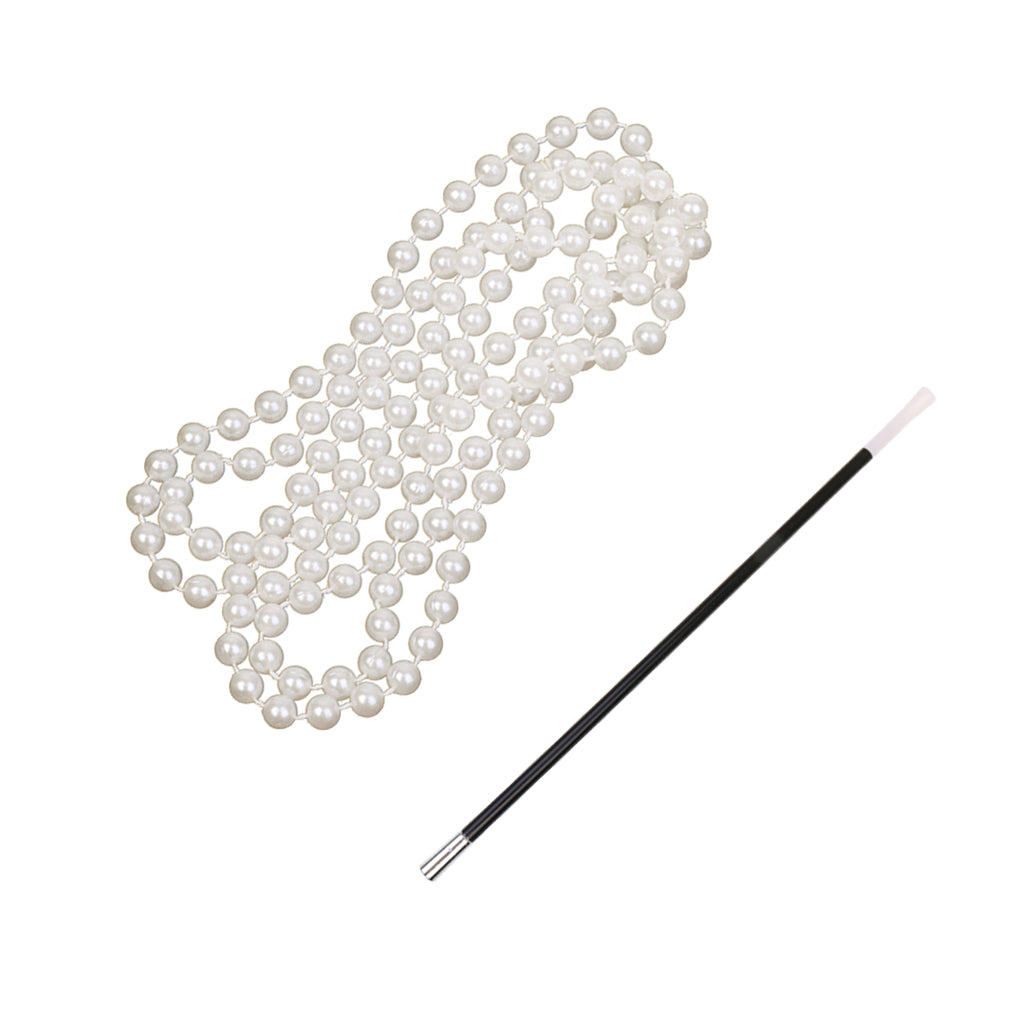 1920s Vintage Accessories Flapper Costume for Women Plastic Necklace