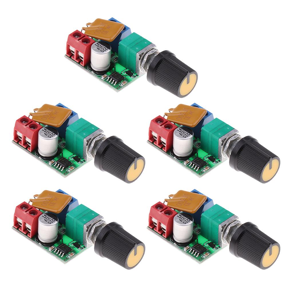 5PCS Mini DC 3V-35V 5A Motor PWM Speed Controller Control Switch LED Dimmer
