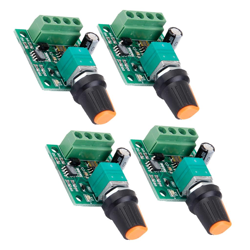 4pcs Volt DC 1.8V 3V 5V 6V 12V 2A Motor Speed Controller PWM Adjust Switch