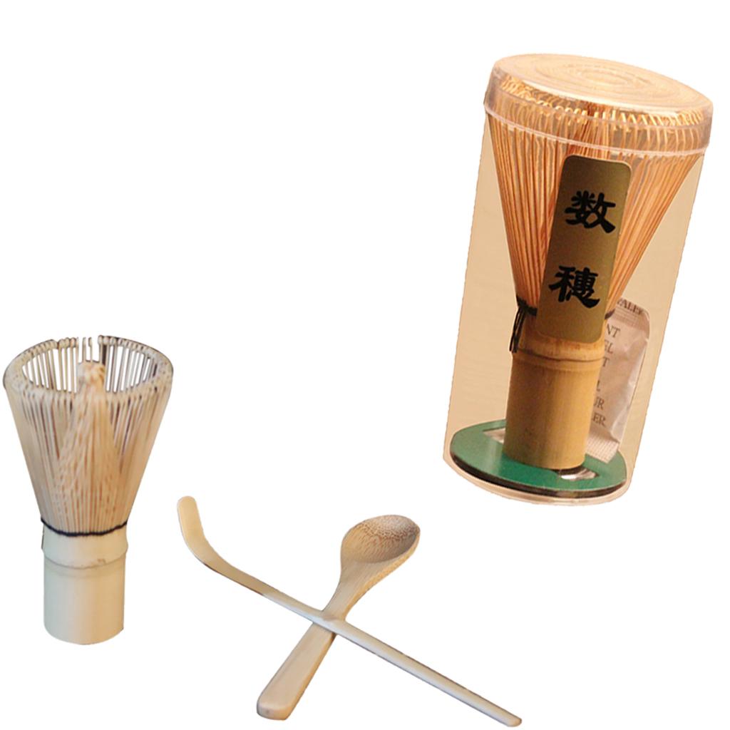 4pcs/set Bamboo Chasen Matcha Powder Whisk Tea Spoon Tea Ceremony Set