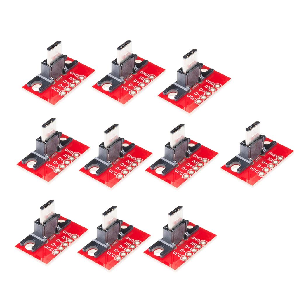 10PCS USB Micro B Plug Breakout Module for Connector Adapter Board