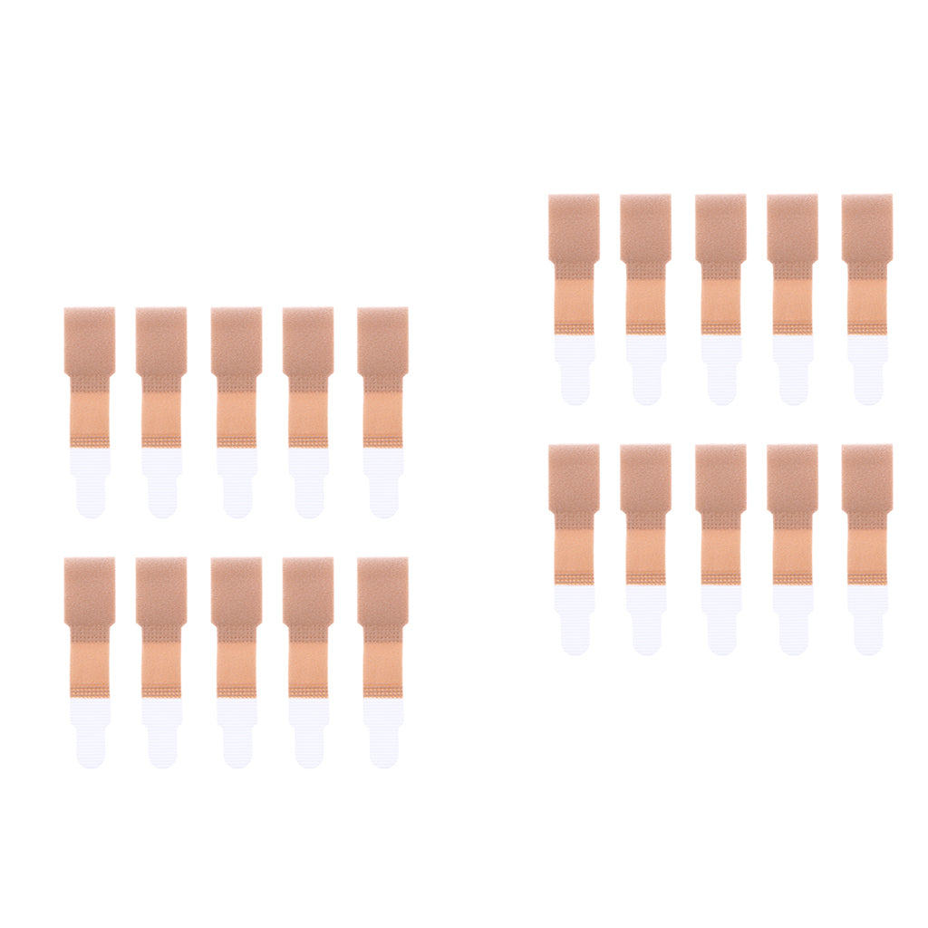 20Pcs Anti-Slip Toe Brace Wrap Toe Separator Bandage Straightener Skin Color