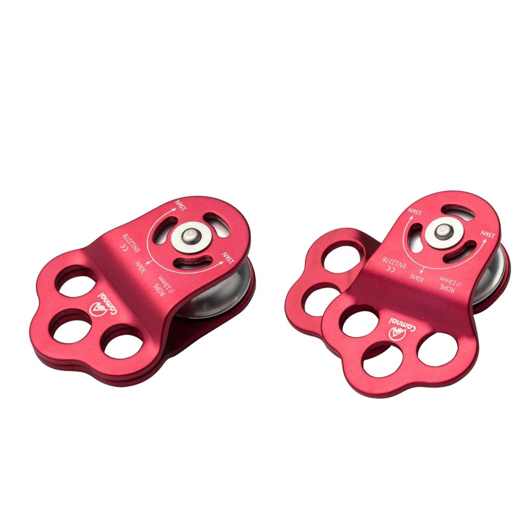 2pcs 30KN General Purpose Fixed Side Single Climbing Pulley for 13mm Rope
