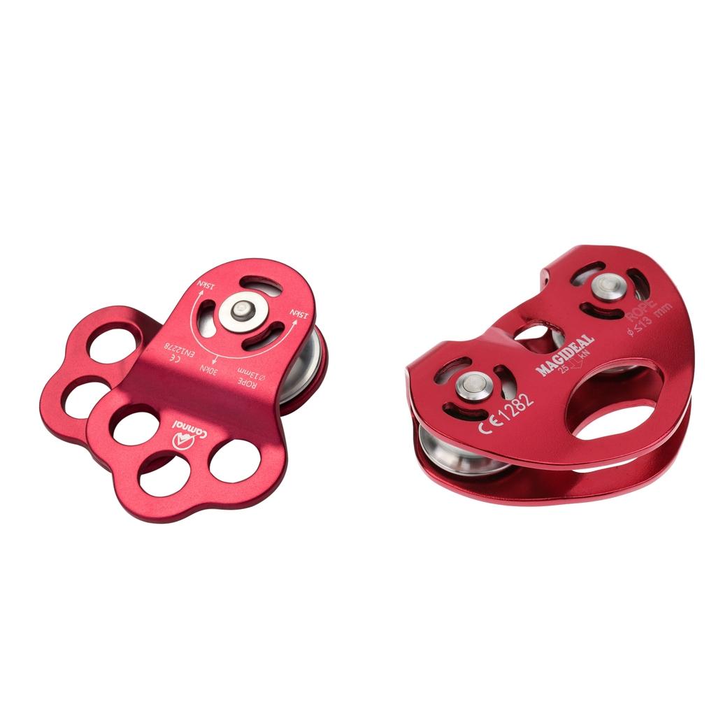 30KN Single Climbing Zip Line 13mm Rope Wire Cable Trolley Pulley Dual 25KN