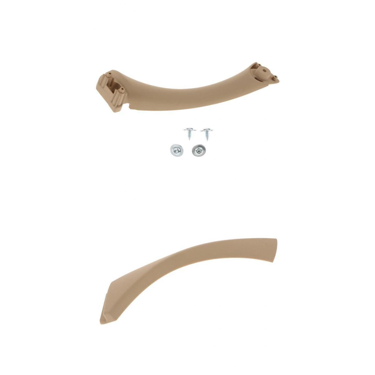 2x Right Inner/Outer Door Panel Handle Trim for 04-12 E90 3-Series Beige