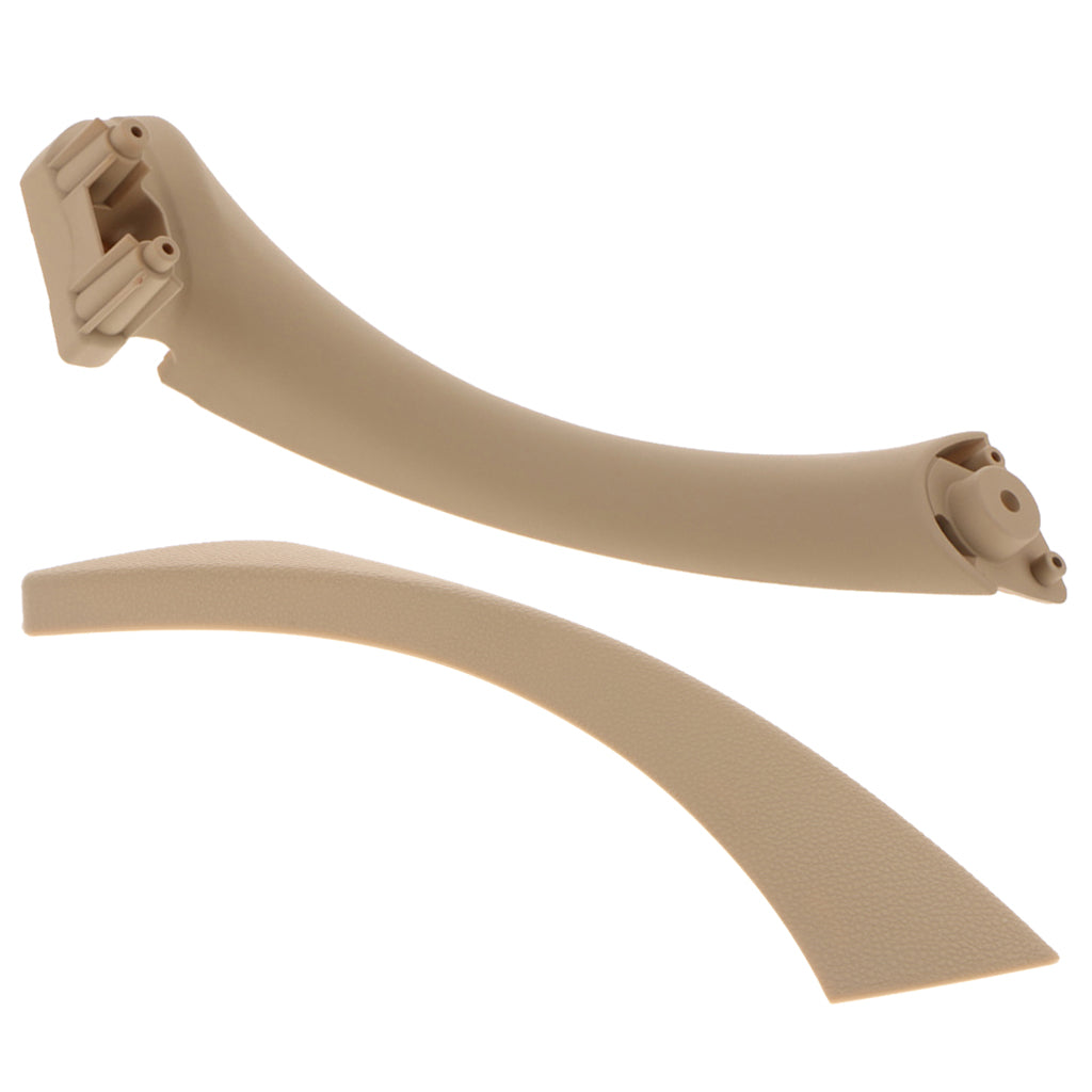 2x Right Inner/Outer Door Panel Handle Trim for 04-12 E90 3-Series Beige