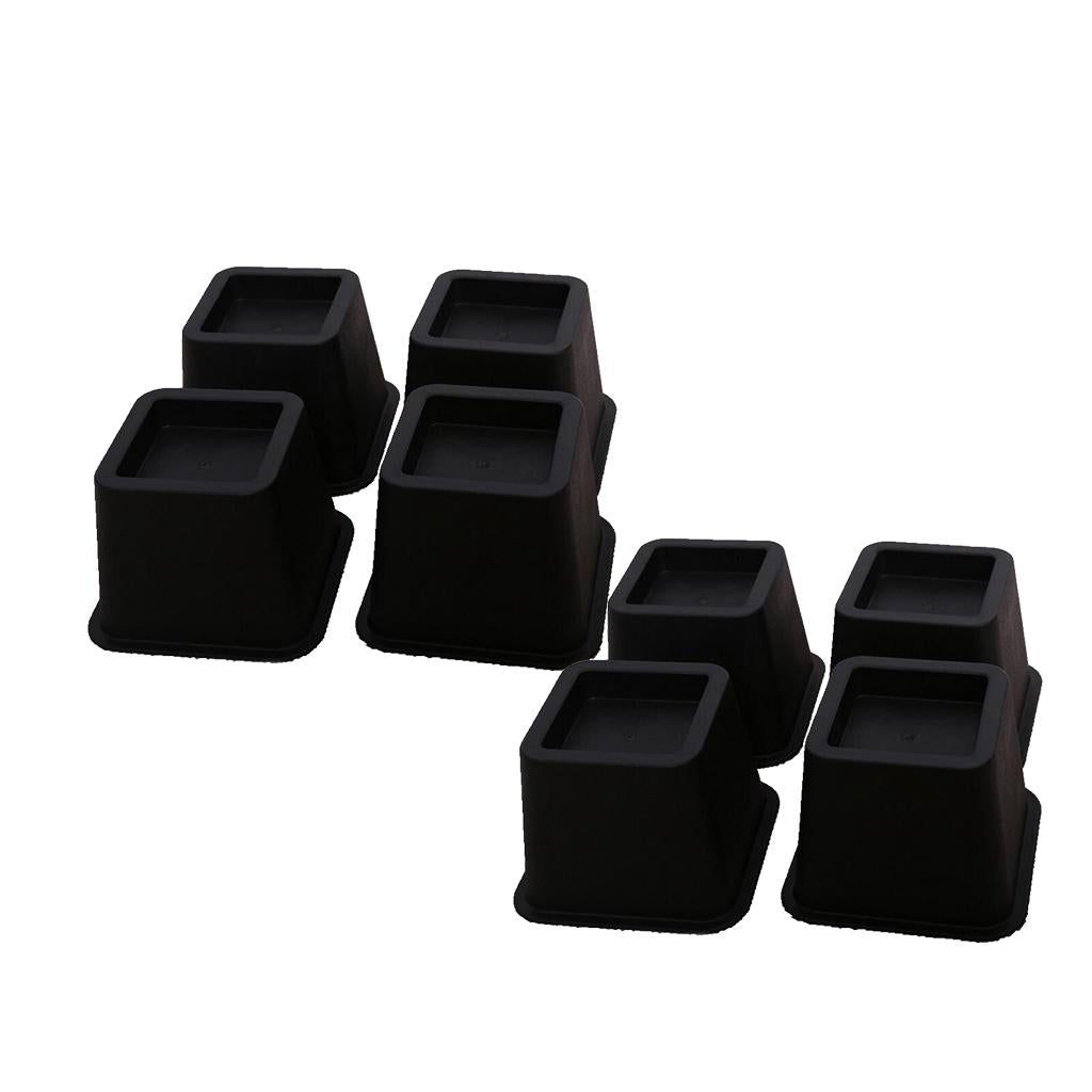 8Pcs Heavy Duty Multi Height Bed Risers Bed Lifts 3 Inch Height