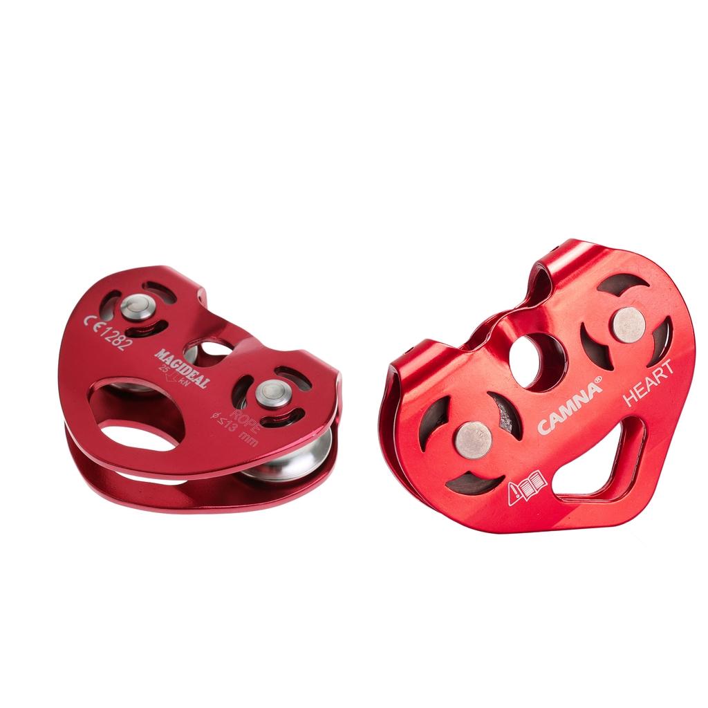 2pcs Mountaineering Rock Climbing Zip Line Wire Cable Trolley Pulley 24KN