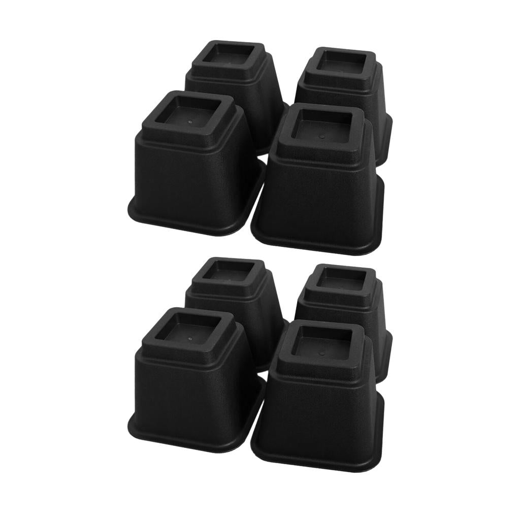 8Pcs Heavy Duty Multi Height Bed Risers Bed Lifts 5 Inch Height