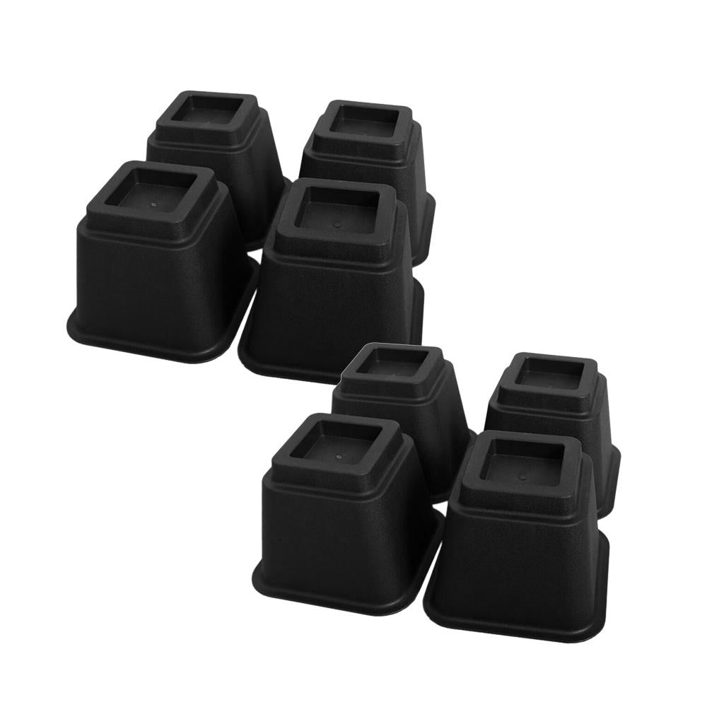 8Pcs Heavy Duty Multi Height Bed Risers Bed Lifts 5 Inch Height