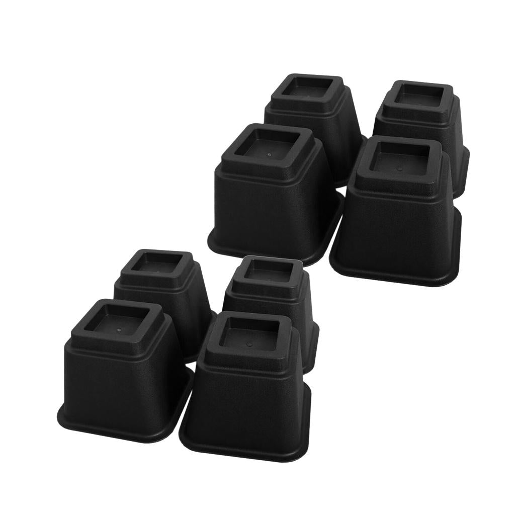 8Pcs Heavy Duty Multi Height Bed Risers Bed Lifts 5 Inch Height