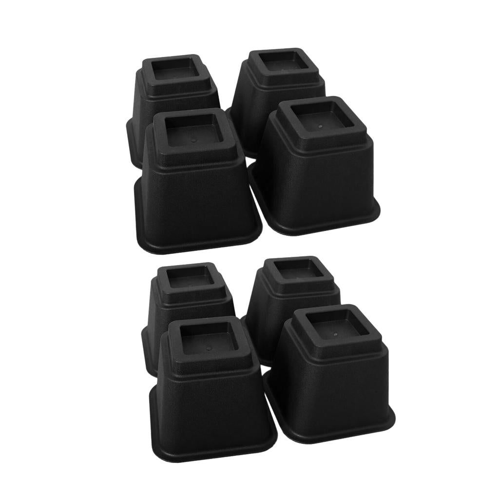 8Pcs Heavy Duty Multi Height Bed Risers Bed Lifts 5 Inch Height