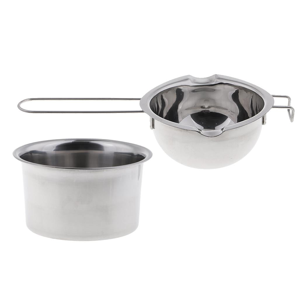 2 Pieces/set Stainless Steel Wax Melting Pot Double Boiler for Candle Making